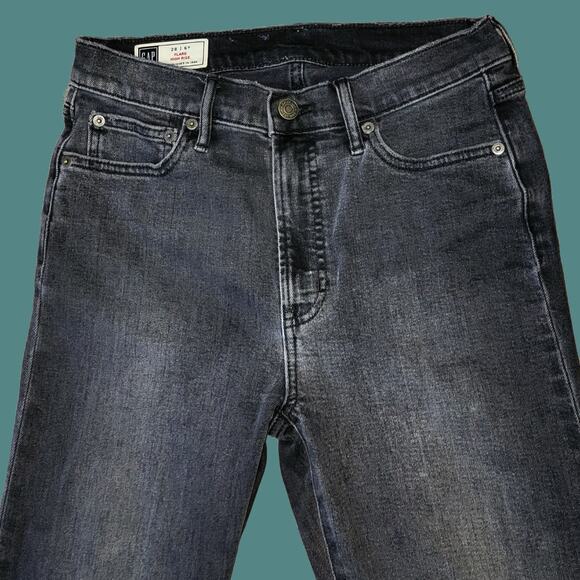 Distressed Black High Rise Flare Jeans from The Gap 28/6 - Picture 2 of 5